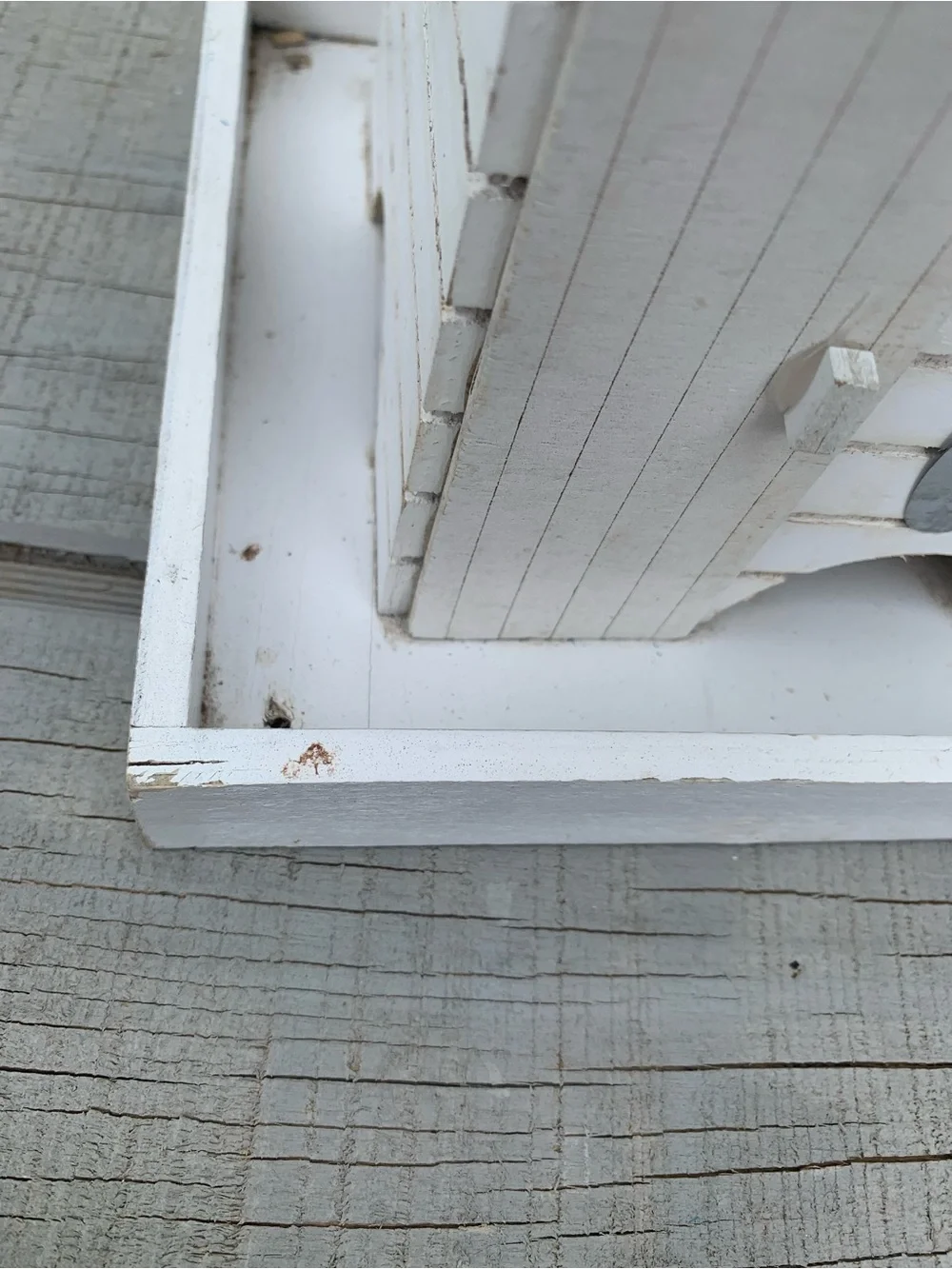 Home Bazaar Handcrafted Feeder Bird House-White Country Cottage Workshop/Garden